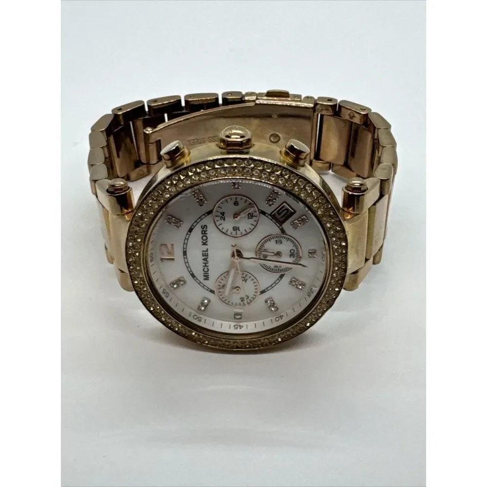 Michael Kors Parker MK5491 Women's Gold Stainless Steel Analog Dial Watch JNA449